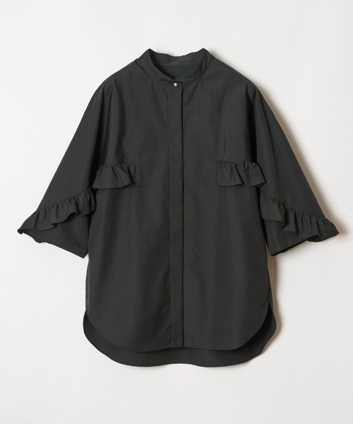 allureville（アルアバイル）の「ブロード切替フリルブラウス（シャツ