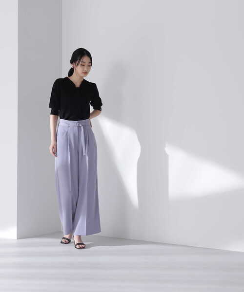 NATURAL BEAUTY BASIC（ナチュラルビューティーベーシック）の「◇ボウタイニット（ニット/セーター・レディース・オレンジ/オフホワイト/ブラック/ライトグリーン・FREE）」の8枚目の写真