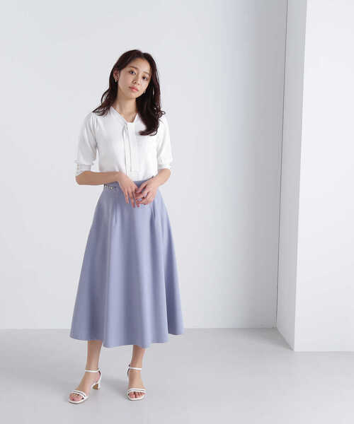 NATURAL BEAUTY BASIC（ナチュラルビューティーベーシック）の「◇ボウタイニット（ニット/セーター・レディース・オレンジ/オフホワイト/ブラック/ライトグリーン・FREE）」の13枚目の写真