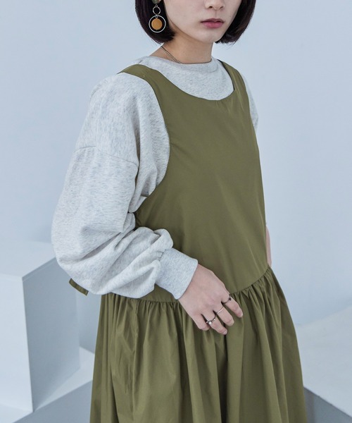 Fashion Letter（ファッションレター）の「ソフトタフタ ジャンパースカート（ジャンパースカート・レディース・ブラック/ブルー/オリーブ・M）」の20枚目の写真