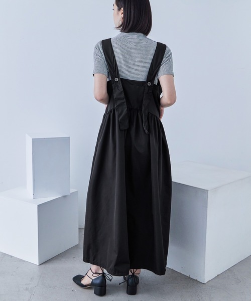 Fashion Letter（ファッションレター）の「ソフトタフタ ジャンパースカート（ジャンパースカート・レディース・ブラック/ブルー/オリーブ・M）」の21枚目の写真