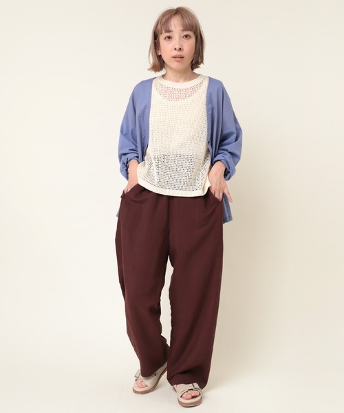 RNA-N（アールエヌエーエヌ）の「M2043 カットソースリーブシャツカーデ（カーディガン/ボレロ・レディース・ライトグレー/ブラック/ブルー・MEDIUM）」の22枚目の写真