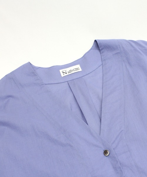 RNA-N（アールエヌエーエヌ）の「M2043 カットソースリーブシャツカーデ（カーディガン/ボレロ・レディース・ライトグレー/ブラック/ブルー・MEDIUM）」の5枚目の写真