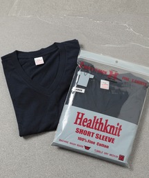 【Healthknit】2-2202 2枚セット パック入り ベーシックVネックコットンTシャツ 半袖 5.2oz