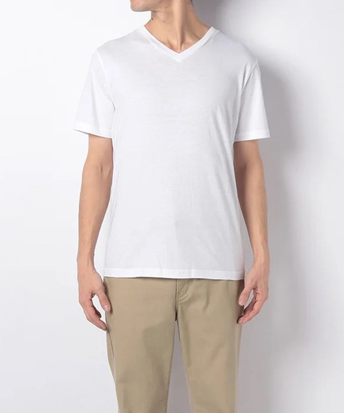 Healthknit(ヘルスニット)の「【Healthknit】2-2202 2枚セット パック入り ベーシックVネックコットンTシャツ 半袖 5.2oz(Tシャツ/カットソー・メンズ・ホワイト/ブラック/ネイビー/チャコールグレー・M/S/L)」の6枚目の写真