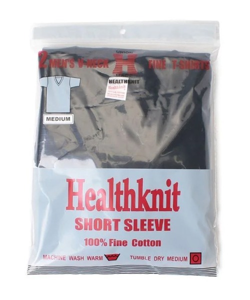 Healthknit(ヘルスニット)の「【Healthknit】2-2202 2枚セット パック入り ベーシックVネックコットンTシャツ 半袖 5.2oz(Tシャツ/カットソー・メンズ・ホワイト/ブラック/ネイビー/チャコールグレー・M/S/L)」の10枚目の写真