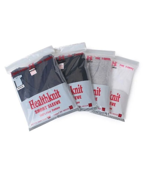 Healthknit(ヘルスニット)の「【Healthknit】2-2202 2枚セット パック入り ベーシックVネックコットンTシャツ 半袖 5.2oz(Tシャツ/カットソー・メンズ・ホワイト/ブラック/ネイビー/チャコールグレー・M/S/L)」の18枚目の写真