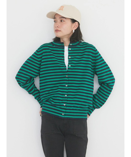 AMERICAN HOLIC(アメリカンホリック)の「ボーダーモックネックニットカーディガン(カーディガン/ボレロ・レディース・ブラック系その他4/ブルー系その他2・M/L)」の4枚目の写真