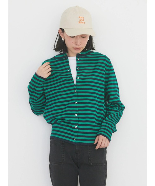 AMERICAN HOLIC(アメリカンホリック)の「ボーダーモックネックニットカーディガン(カーディガン/ボレロ・レディース・ブラック系その他4/ブルー系その他2・M/L)」の6枚目の写真