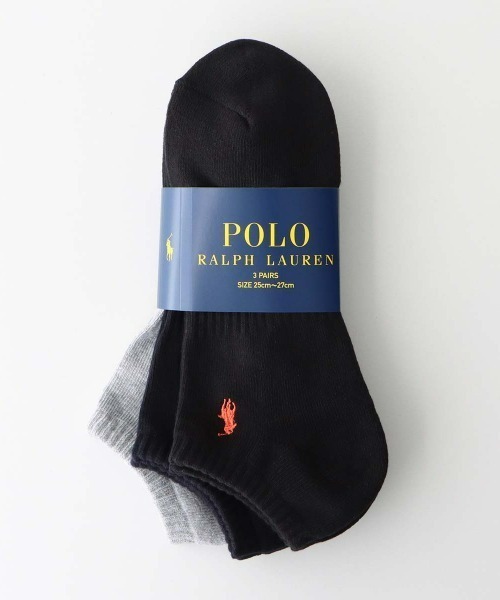 POLO RALPH LAUREN(ポロ ラルフ ローレン)の「【3足セット】POLO RALPH LAUREN メンズ 足底パイル アーチサポート ワンポイント スニーカーソックス 92009912(ソックス/靴下・メンズ・ブラック/マルチ/ホワイト・25-27CM)」の6枚目の写真