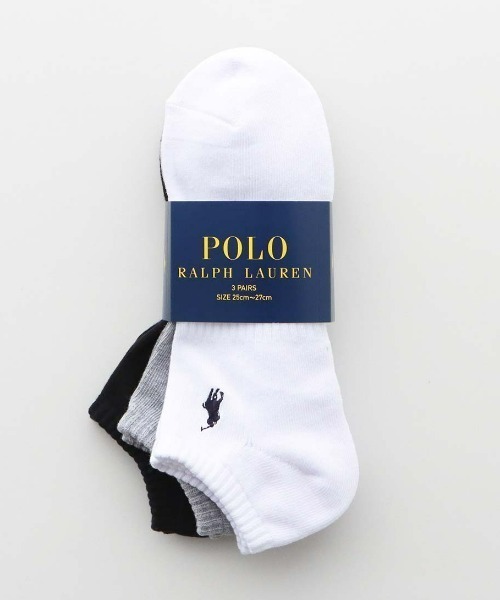 POLO RALPH LAUREN(ポロ ラルフ ローレン)の「【3足セット】POLO RALPH LAUREN メンズ 足底パイル アーチサポート ワンポイント スニーカーソックス 92009912(ソックス/靴下・メンズ・ブラック/マルチ/ホワイト・25-27CM)」の14枚目の写真