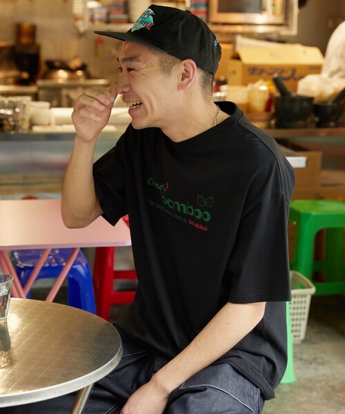 FREAK'S STORE(フリークスストア)の「【限定展開】chao! bamboo/チャオバンブー 別注ロゴTシャツ(Tシャツ/カットソー・レディース・ブラック/グリーン/オフホワイト/ライトピンク・LARGE/SMALL/MEDIUM)」の5枚目の写真