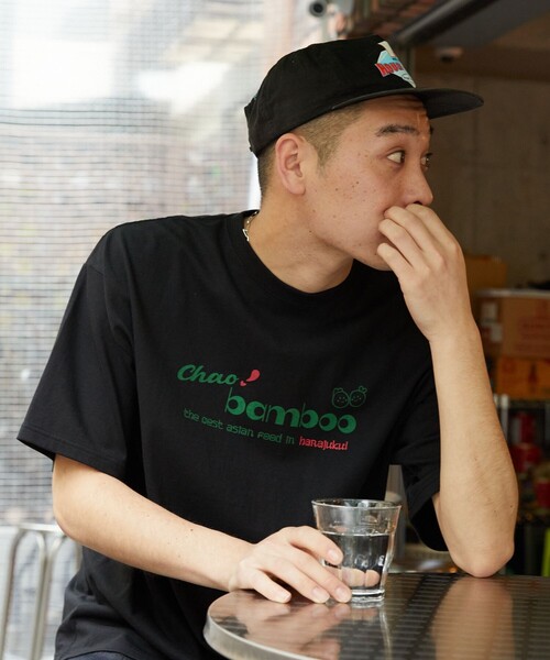 FREAK'S STORE(フリークスストア)の「【限定展開】chao! bamboo/チャオバンブー 別注ロゴTシャツ(Tシャツ/カットソー・レディース・ブラック/グリーン/オフホワイト/ライトピンク・LARGE/SMALL/MEDIUM)」の10枚目の写真