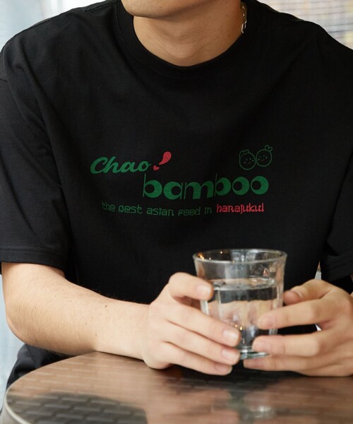 FREAK'S STORE(フリークスストア)の「【限定展開】chao! bamboo/チャオバンブー 別注ロゴTシャツ(Tシャツ/カットソー・レディース・ブラック/グリーン/オフホワイト/ライトピンク・LARGE/SMALL/MEDIUM)」の12枚目の写真