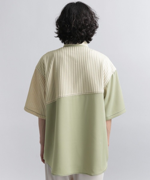 HARE（ハレ）の「レースキリカエステッチシャツ(HARE)（シャツ/ブラウス・メンズ・ブラック/オフホワイト/グリーン/グレー・FREE）」の18枚目の写真