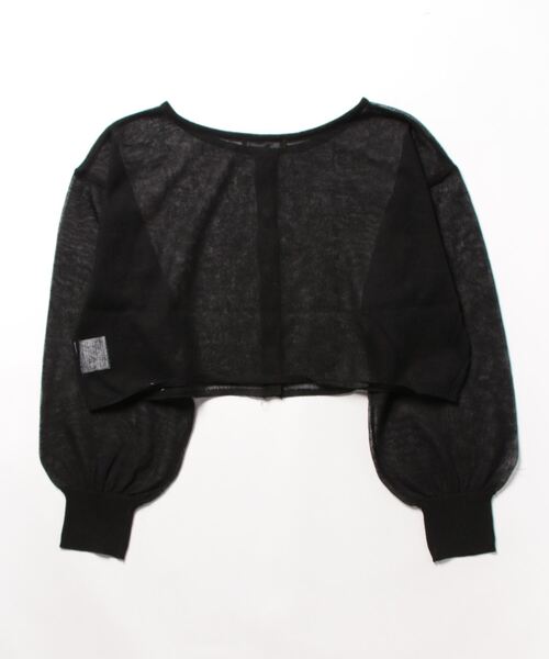 one way(ワンウェイ)の「ショートシアーニット2wayカーデ(カーディガン/ボレロ・レディース・ライトイエロー/ライトピンク/ホワイト/ブラック・FREE)」の5枚目の写真