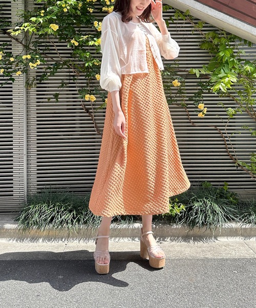 one way(ワンウェイ)の「ショートシアーニット2wayカーデ(カーディガン/ボレロ・レディース・ライトイエロー/ライトピンク/ホワイト/ブラック・FREE)」の12枚目の写真