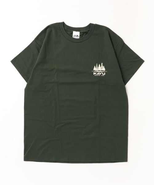 KAVU（カブー）の「KAVU/カブー バックプリントTシャツ イラストTee/クルーネック半袖Tシャツ Coffee Tee  19821854（Tシャツ/カットソー・メンズ・ベージュ/グリーン・XL/L/M）」の6枚目の写真