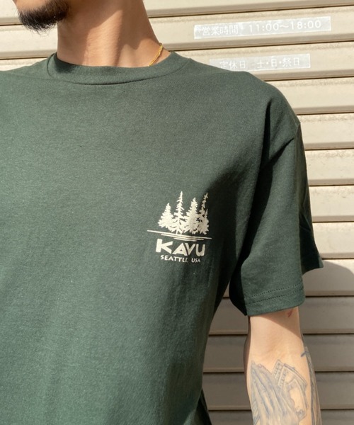 KAVU（カブー）の「KAVU/カブー バックプリントTシャツ イラストTee/クルーネック半袖Tシャツ Coffee Tee  19821854（Tシャツ/カットソー・メンズ・ベージュ/グリーン・XL/L/M）」の18枚目の写真