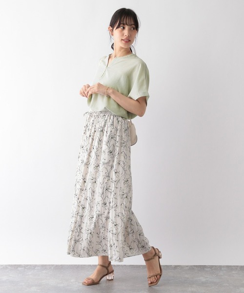 GLOBAL WORK（グローバルワーク）の「防シワサラサラパールブラウス/177499（シャツ/ブラウス・レディース・グレイッシュベージュ/グリーン系その他/スミクロ・FREE）」の19枚目の写真