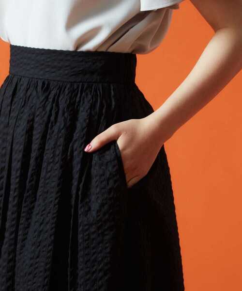 Tiara（ティアラ）の「タックロングスカート（スカート・レディース・ブラック/ホワイト/グリーン・M/S/3/2）」の18枚目の写真
