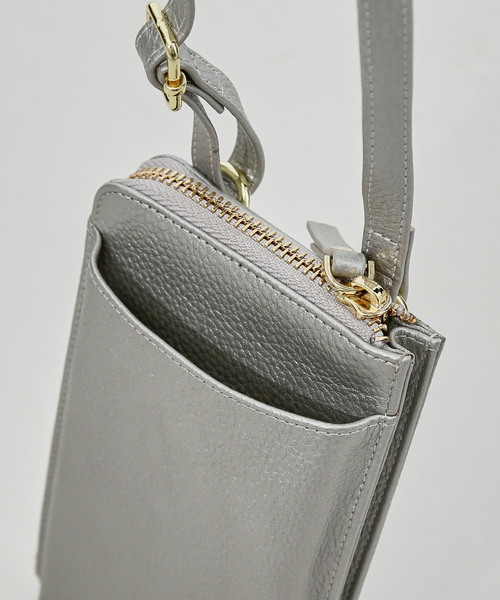 LOWELL things（ロウェル　シングス）の「SOEUR/レザーポシェットスマホミニショルダー（トートバッグ・レディース・シルバー/グレー/ブラック・フリー）」の10枚目の写真
