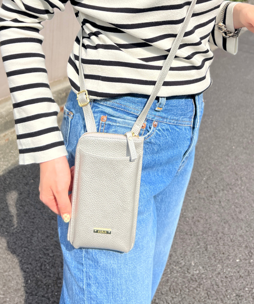 LOWELL things（ロウェル　シングス）の「SOEUR/レザーポシェットスマホミニショルダー（トートバッグ・レディース・シルバー/グレー/ブラック・フリー）」の15枚目の写真