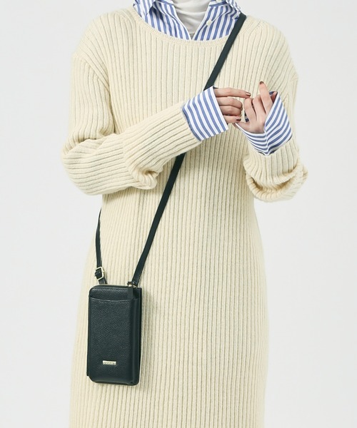 LOWELL things（ロウェル　シングス）の「SOEUR/レザーポシェットスマホミニショルダー（トートバッグ・レディース・シルバー/グレー/ブラック・フリー）」の4枚目の写真