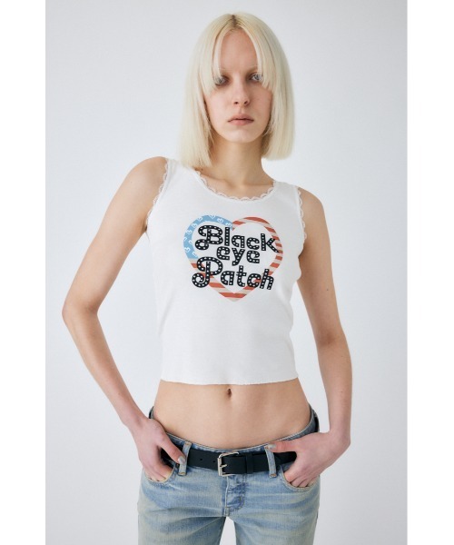 MOUSSY（マウジー）の「BEP×MOUSSY LACE タンクトップ（タンクトップ・レディース・ホワイト/ブラック・FREE）」の6枚目の写真