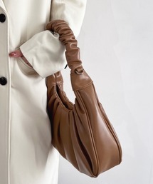 2wayフェイクレザーホーボーバッグ