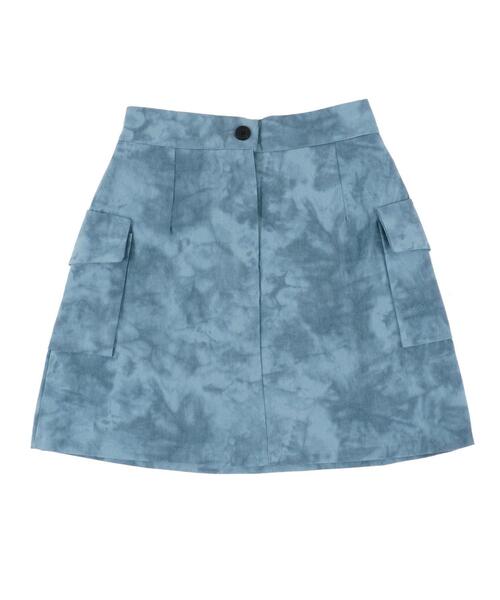 Figments(フィグメンツ)の「タイダイカーゴミニスカート(スカート・レディース・ブルー/ブラック・FREE)」の8枚目の写真