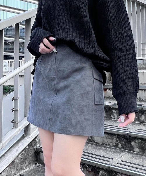 Figments(フィグメンツ)の「タイダイカーゴミニスカート(スカート・レディース・ブルー/ブラック・FREE)」の1枚目の写真