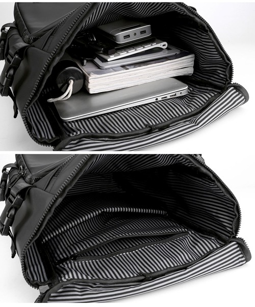 florist（フローリスト）の「【A4収納/防水加工】【2WAYデザイン】スマートカジュアルボックスショルダーバッグ/リュックサック（バックパック/リュック・メンズ・ネイビー/グレー/ブラック・FREE）」の8枚目の写真