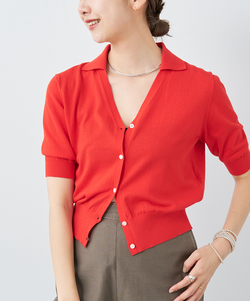 plage（プラージュ）の「Open Collar Knit カーディガン（カーディガン