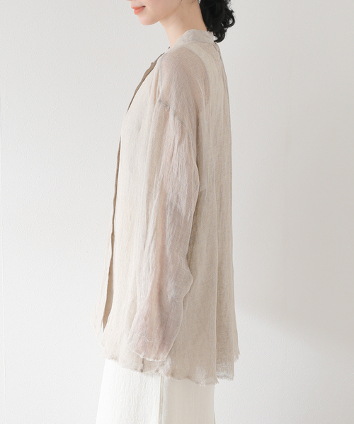 CALMER】別注 BandCollar シャツ（シャツ/ブラウス）｜Plage
