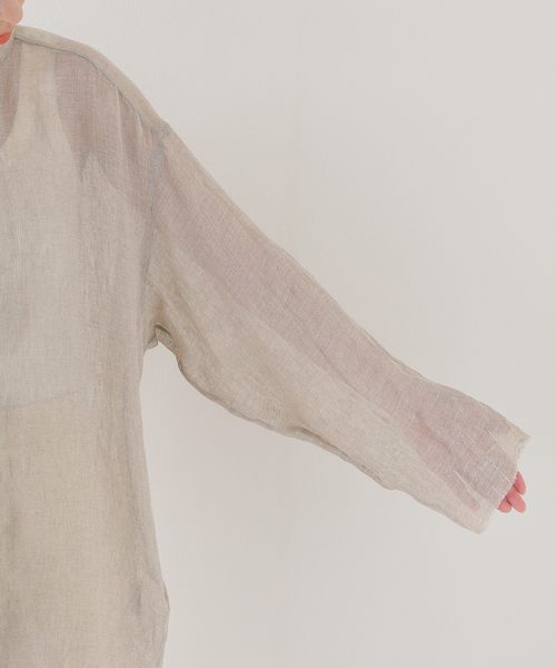 CALMER】別注 BandCollar シャツ（シャツ/ブラウス）｜Plage