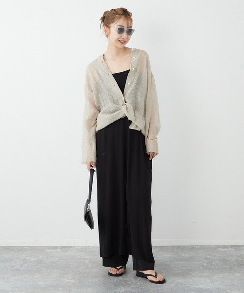 plage別注 CALMER リネンシャツ CALMER】別注 BandCollar シャツ（シャツ/ブラウス）｜Plage