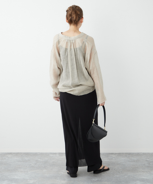 SUNSUNSHOP様Plage CALMER 別注 BandCollarシャツ CALMER】別注 BandCollar シャツ（シャツ/ブラウス）｜Plage