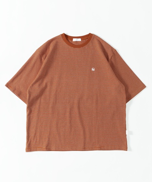 MUHET(ミュエータ)の「ロゴ刺繍Tシャツ(Tシャツ/カットソー・レディース・オレンジ系その他/ブルー/オフホワイト/ブラック・MEDIUM/X-LARGE)」の5枚目の写真