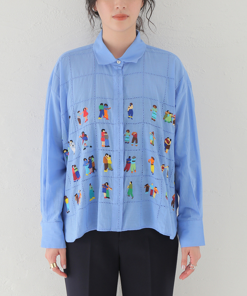mii（ミー）の「【Mii / ミイ】 HANDEMBROIDERED COTTON SHIRT：シャツ（シャツ/ブラウス・レディース・サックスブルー・SMALL）」の7枚目の写真