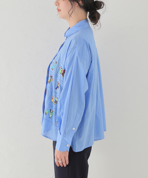 mii（ミー）の「【Mii / ミイ】 HANDEMBROIDERED COTTON SHIRT：シャツ（シャツ/ブラウス・レディース・サックスブルー・SMALL）」の14枚目の写真
