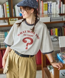 ヴィンテージライクシンボルマークグラフィックリンガーTシャツ