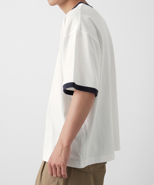 MONO-MART LADY'S(モノマートレディース)の「ヴィンテージライクシンボルマークグラフィックリンガーTシャツ(Tシャツ/カットソー・レディース・オフホワイト/アイボリー系/ベージュ系/オートミール・FREE)」の6枚目の写真