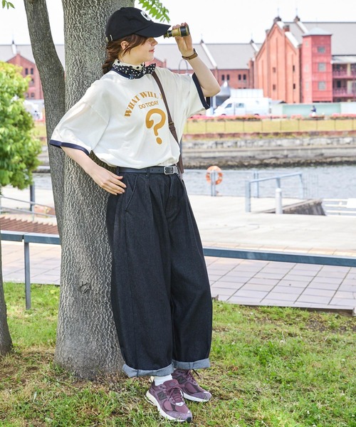ヴィンテージライクシンボルマークグラフィックリンガーTシャツ