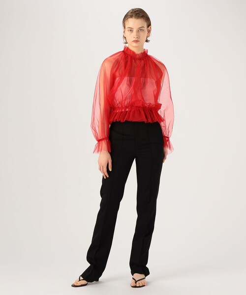 TOMORROWLAND （トゥモローランド）の「forte_forte シアーブラウス（シャツ/ブラウス・レディース・レッド・1）」の2枚目の写真