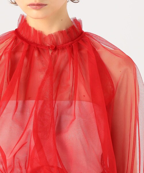 TOMORROWLAND （トゥモローランド）の「forte_forte シアーブラウス（シャツ/ブラウス・レディース・レッド・1）」の6枚目の写真