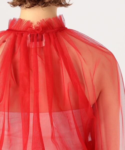 TOMORROWLAND （トゥモローランド）の「forte_forte シアーブラウス（シャツ/ブラウス・レディース・レッド・1）」の7枚目の写真