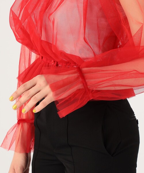 TOMORROWLAND （トゥモローランド）の「forte_forte シアーブラウス（シャツ/ブラウス・レディース・レッド・1）」の8枚目の写真
