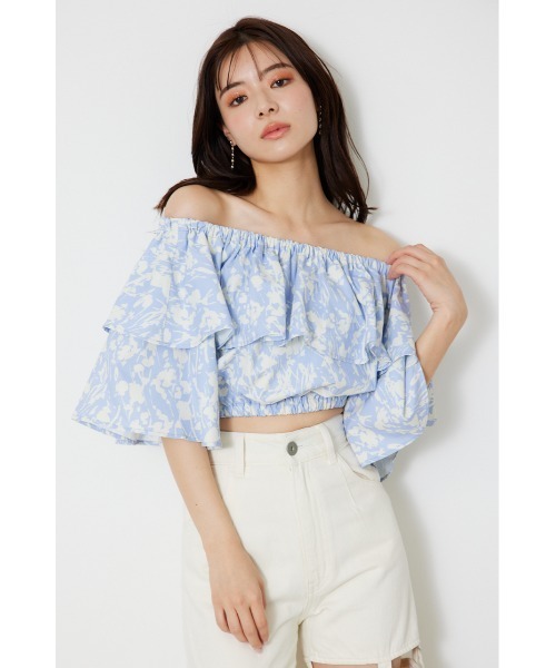 rienda(リエンダ)の「オフショルダークロップドトップス(シャツ/ブラウス・レディース・ブラック系その他/パープル系その他/ホワイト/レッド・FREE)」の17枚目の写真