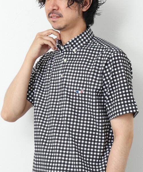 NOLLEY'S goodman(ノーリーズグッドマン)の「ドライマスター クジラワンポイントポロシャツ(ポロシャツ・メンズ・ホワイト/ネイビー/ブルー系その他/ブルー/ブラック系その他・S/M/L/XL)」の2枚目の写真